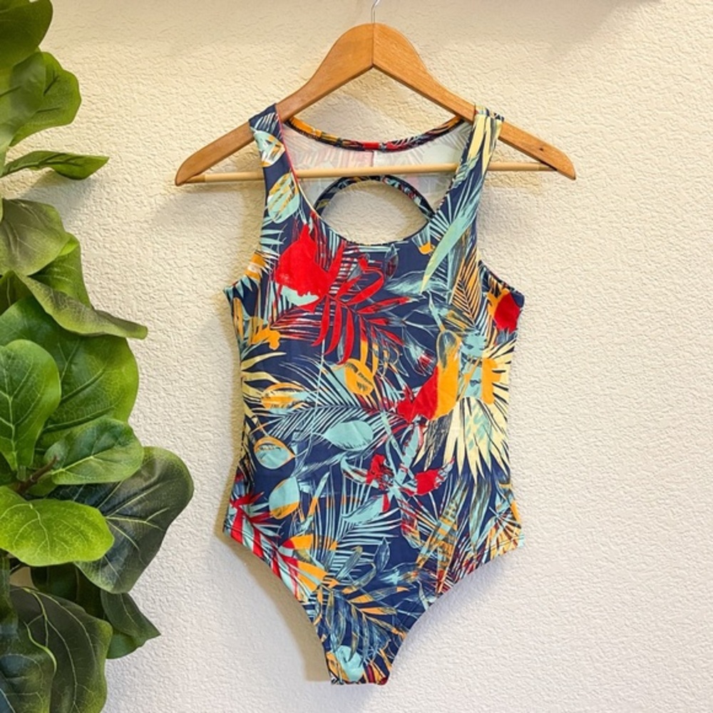 One-Piece Tropical Swimsuit